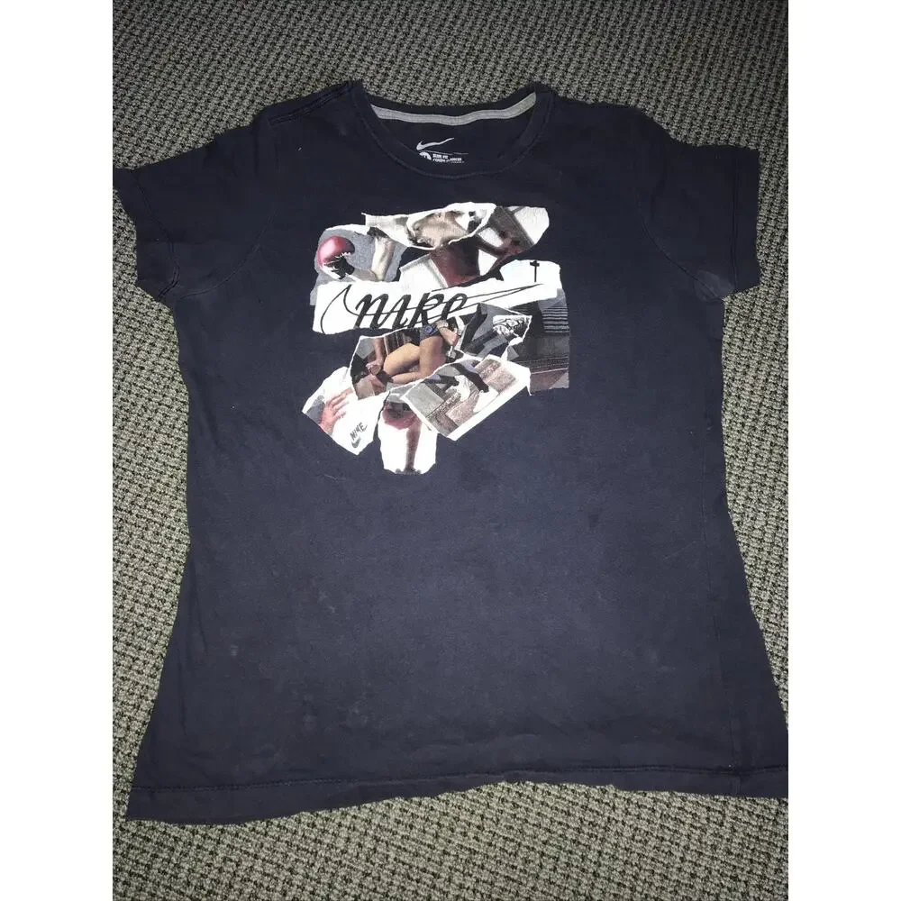 Nike Womens XL Slim Fit‎ Logo T-Shirt Navy